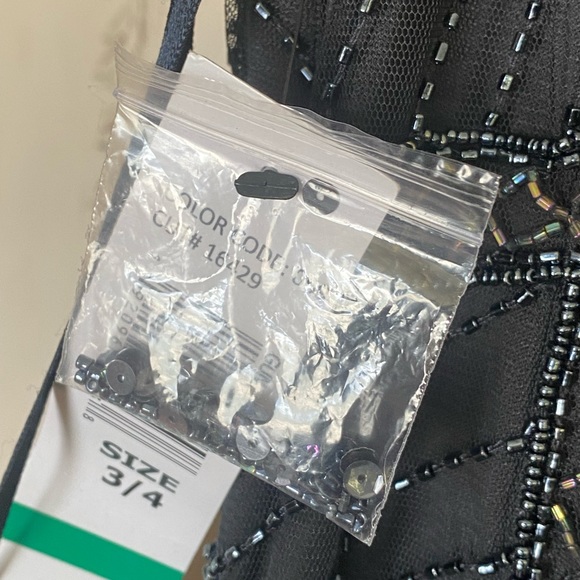 Dillards “Jump” | 4 | NWT Grey Beaded Formal Gown - Picture 7 of 8